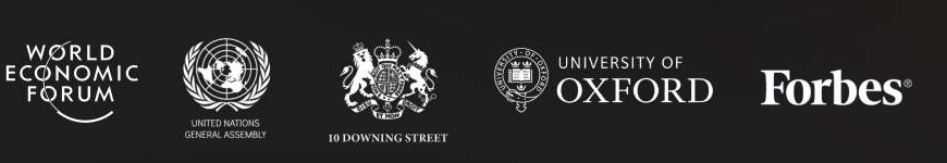 As featured in: World Economic Forum, United Nations, 10 Downing Street, University of Oxford, Forbes